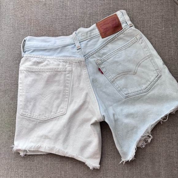 Levi's Women's Light and Dark Denim Shorts - Picture 1 of 3